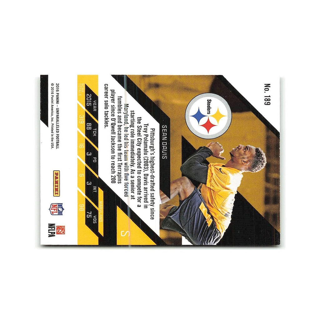 Sean Davis Rookie 2016 Panini Unparalleled #189 Pittsburgh Steelers NM