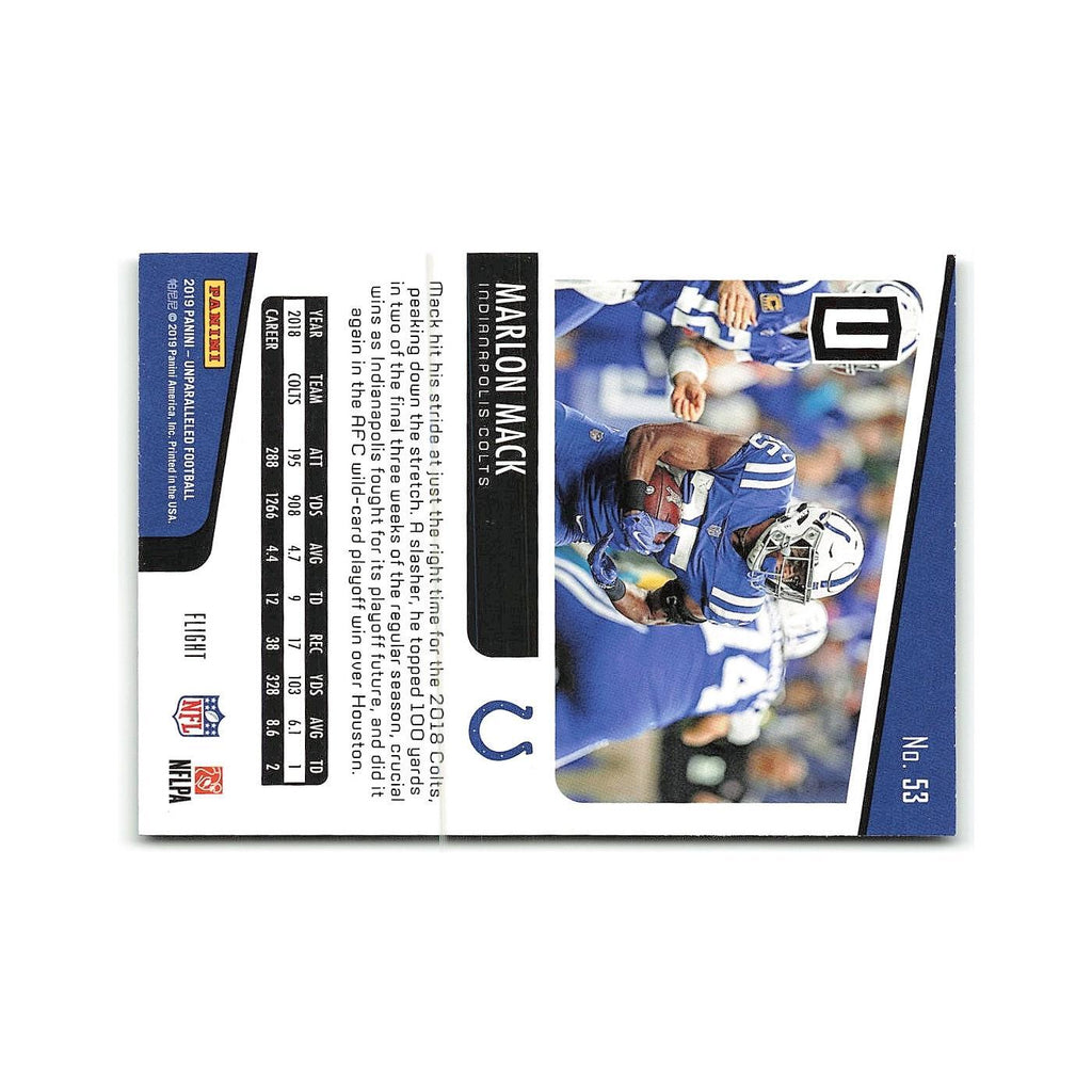 Marlon Mack 2019 Panini Unparalleled #53 Indianapolis Colts Football Card NM