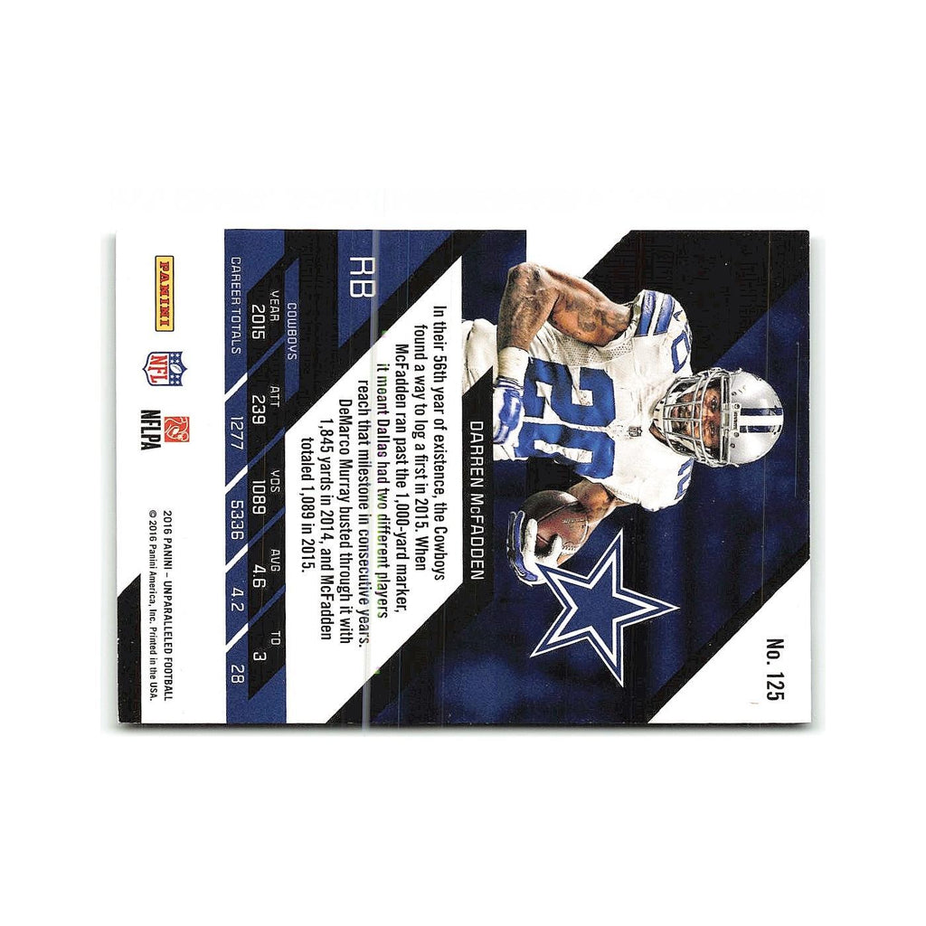 Darren McFadden 2016 Panini Unparalleled #125 Dallas Cowboys Football Card NM