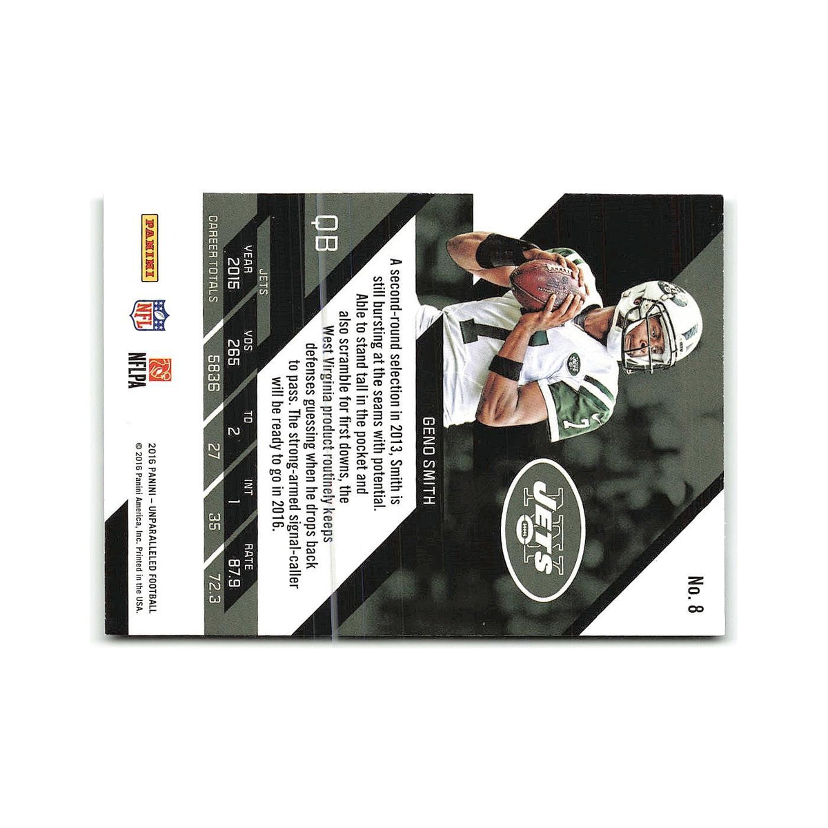 Geno Smith 2016 Panini Unparalleled #8 New York Jets Football Card NM