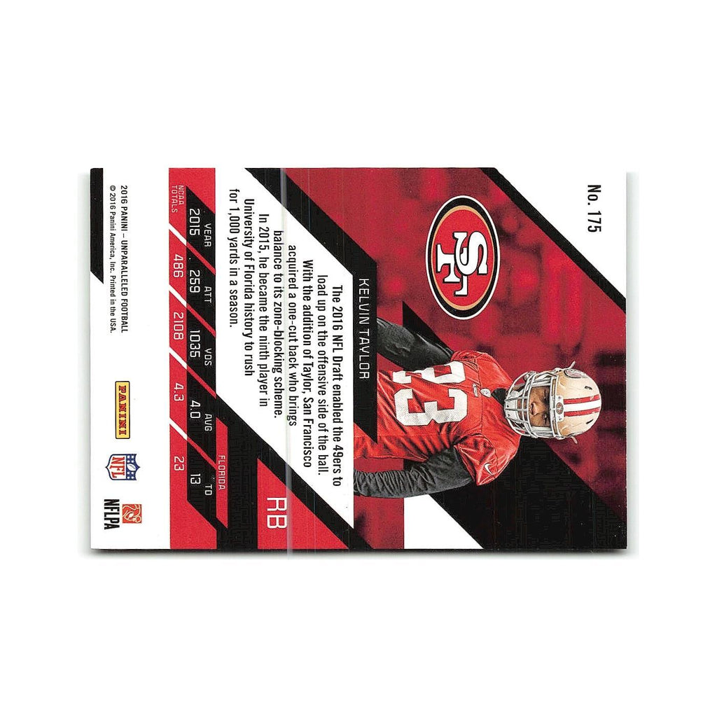Kelvin Taylor Rookie 2016 Panini Unparalleled #175 San Francisco 49ers NM