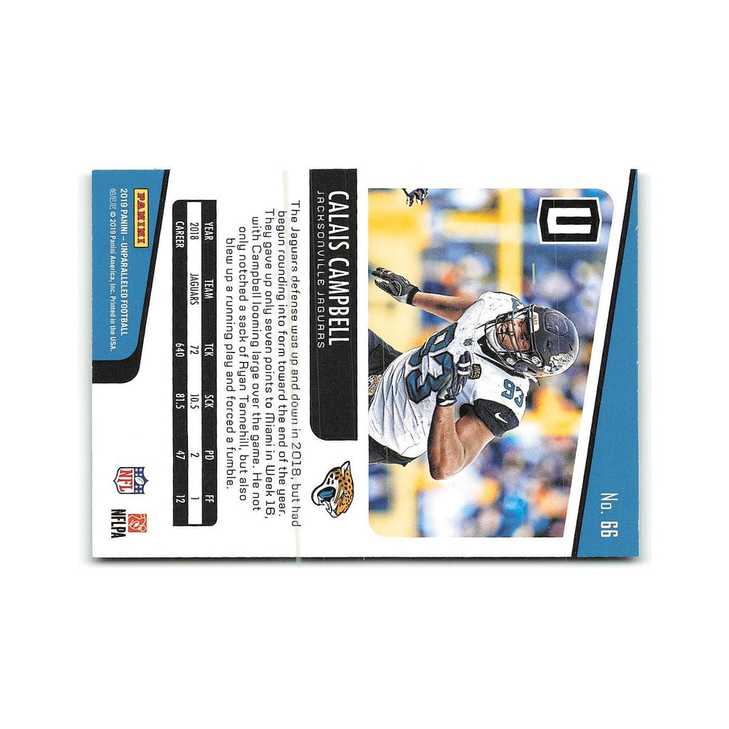 Calais Campbell 2019 Panini Unparalleled #66 Jacksonville Jaguars NM