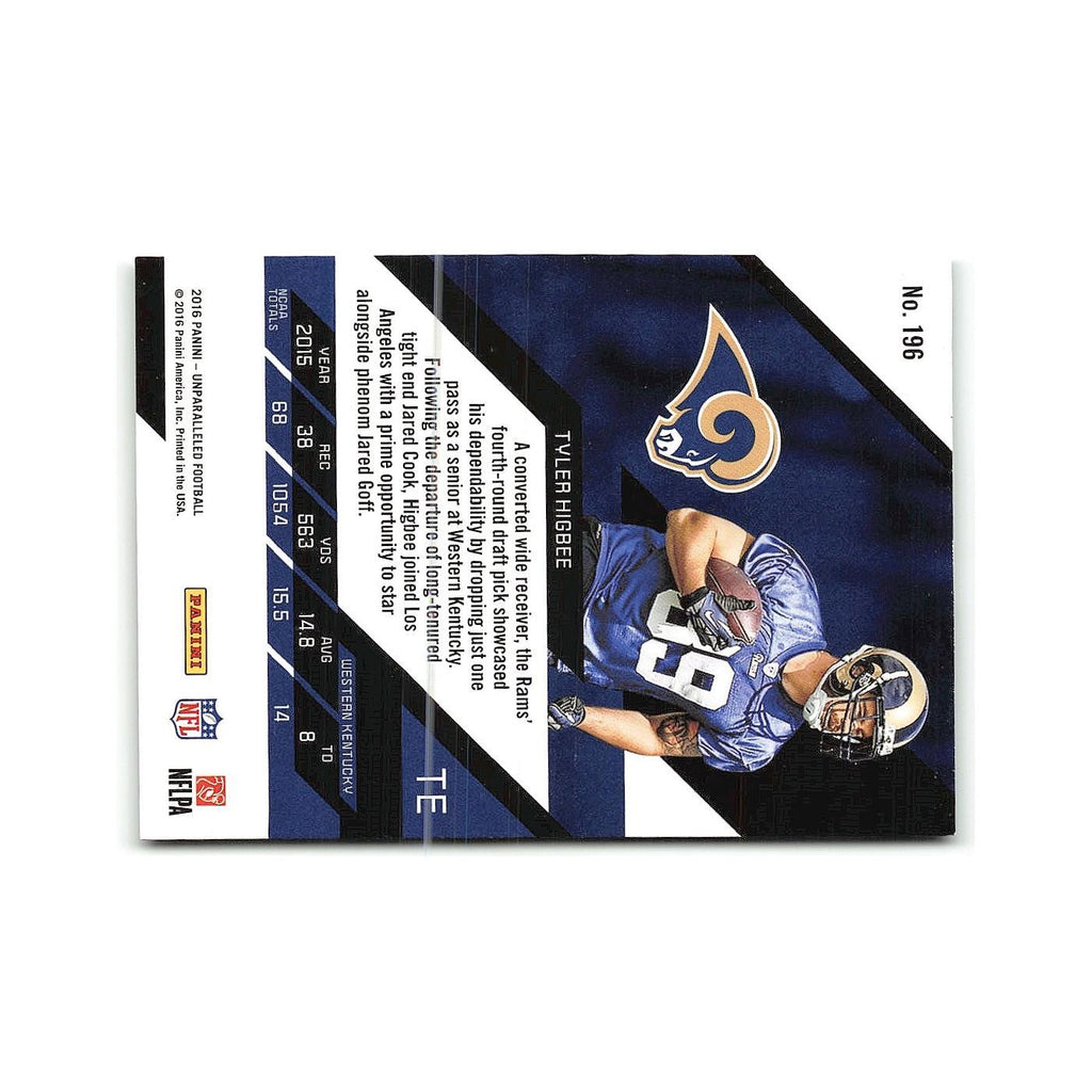 Tyler Higbee Rookie 2016 Panini Unparalleled #196 Los Angeles Rams NM