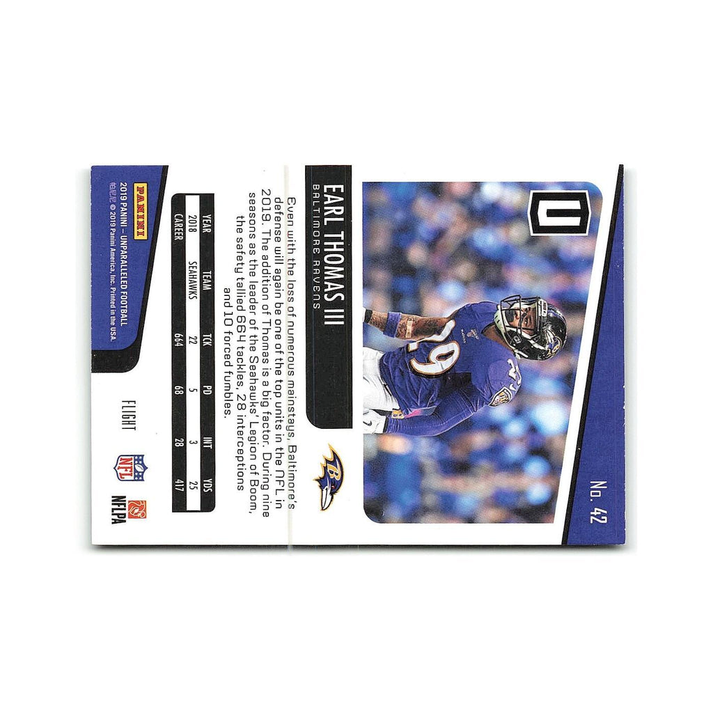 Earl Thomas III 2019 Panini Unparalleled #42 Baltimore Ravens Football Card NM