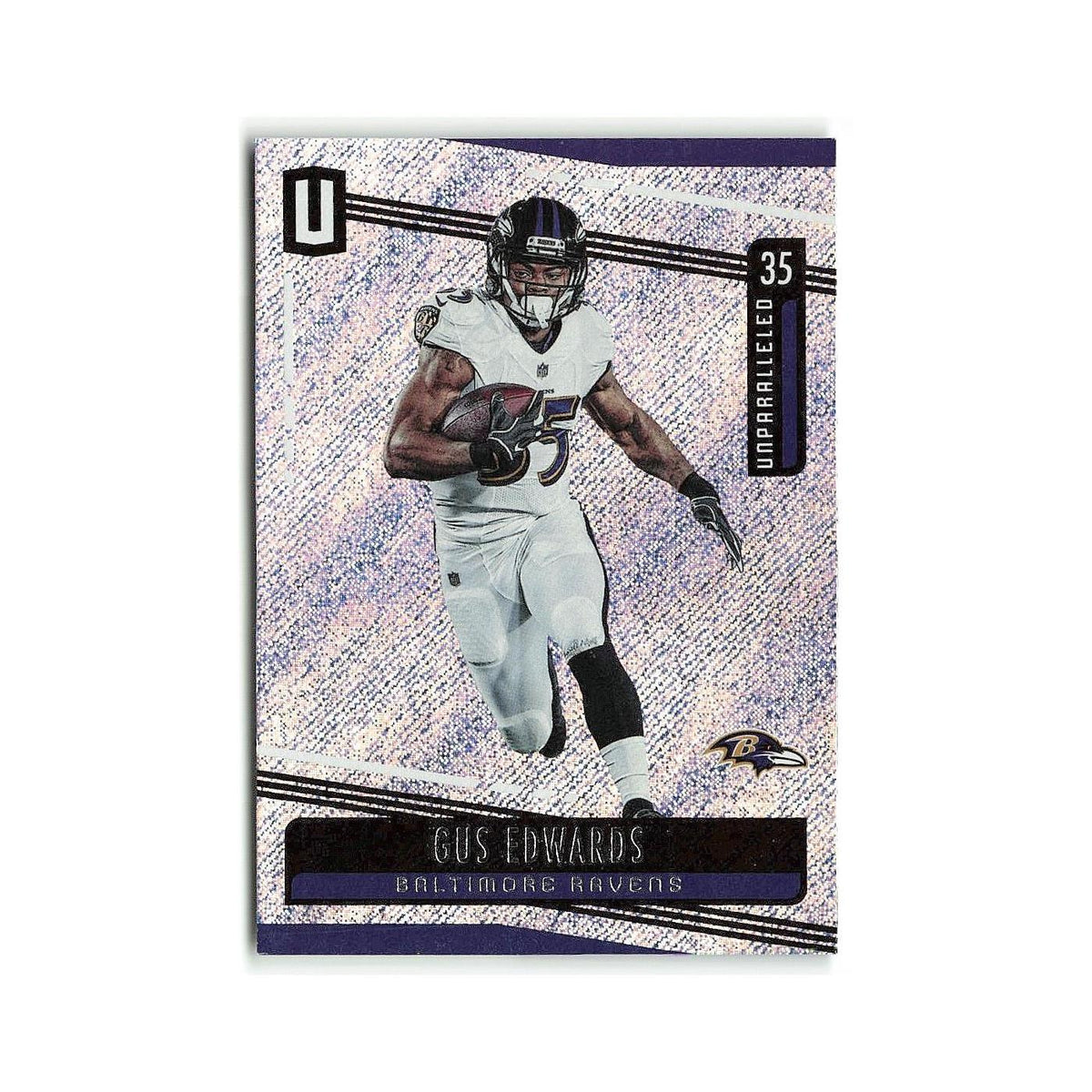 Gus Edwards 2019 Panini Unparalleled #40 Baltimore Ravens Football Card NM