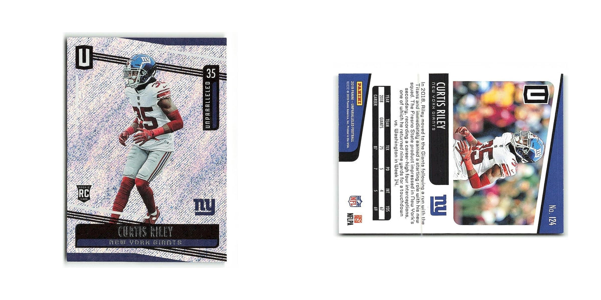Curtis Riley Rookie 2019 Panini Unparalleled #124 New York Giants NM