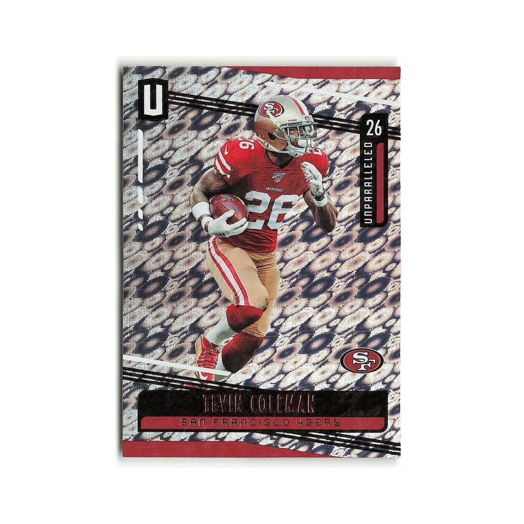 Tevin Coleman 2019 Panini Unparalleled #159 San Francisco 49ers Football Card NM