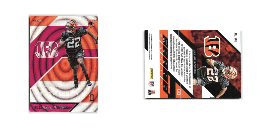 William Jackson III Rookie 2016 Panini Unparalleled #200 Cincinnati Bengals NM