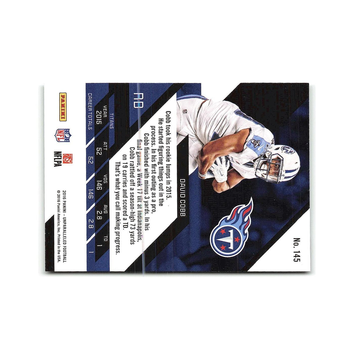 David Cobb 2016 Panini Unparalleled #145 Tennessee Titans Football Card NM
