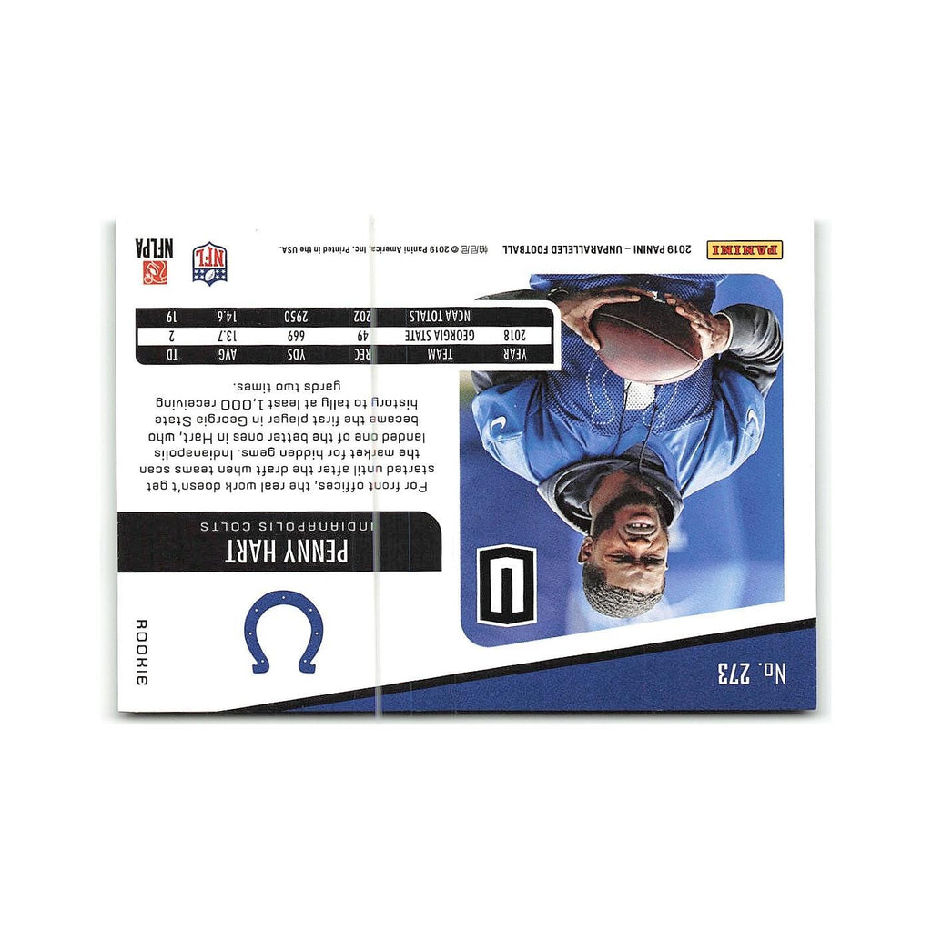 Penny Hart Rookie 2019 Panini Unparalleled #273 Indianapolis Colts NM