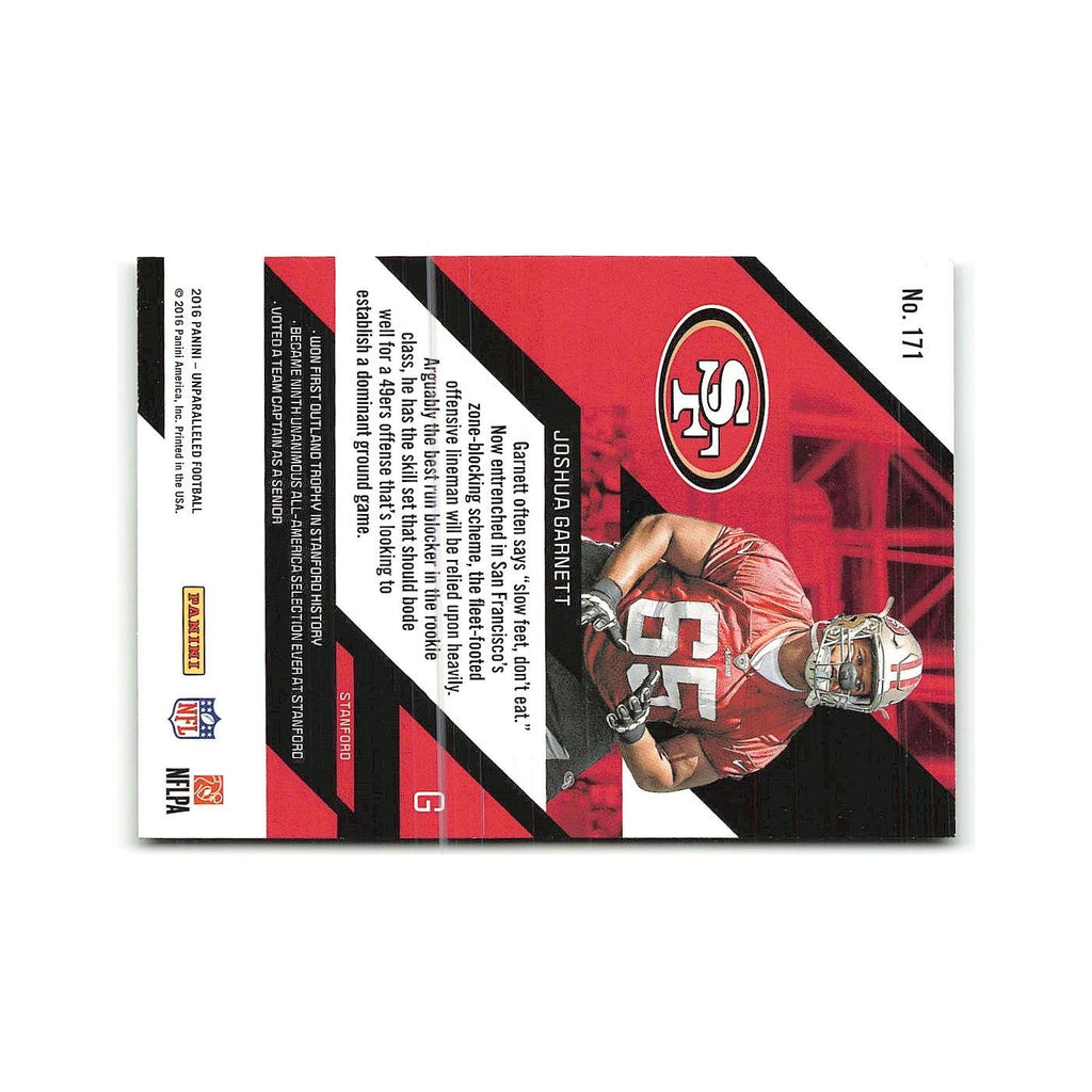 Joshua Garnett Rookie 2016 Panini Unparalleled #171 San Francisco 49ers NM