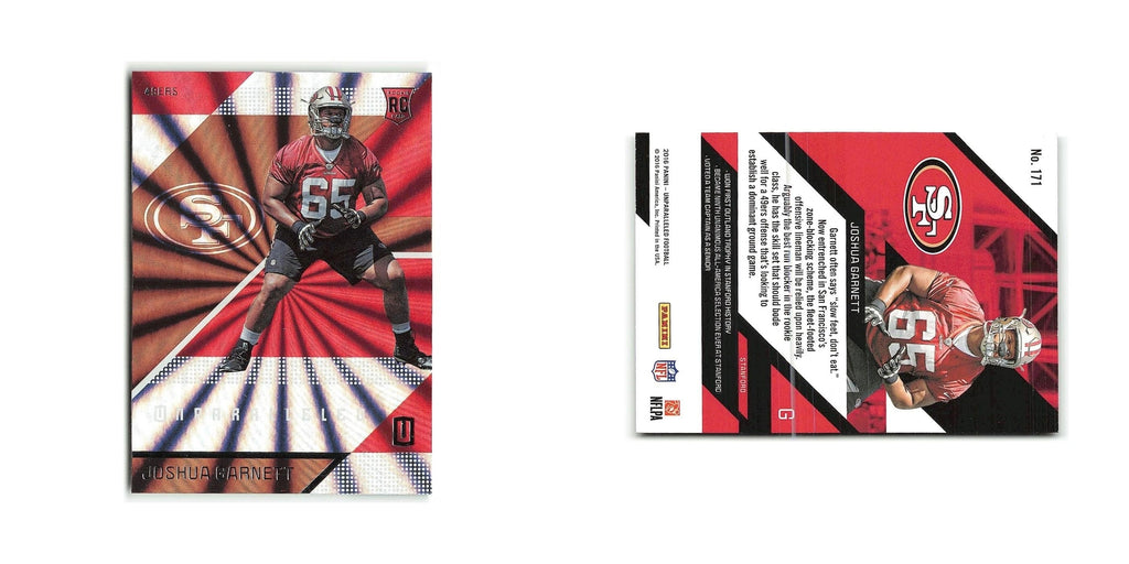 Joshua Garnett Rookie 2016 Panini Unparalleled #171 San Francisco 49ers NM
