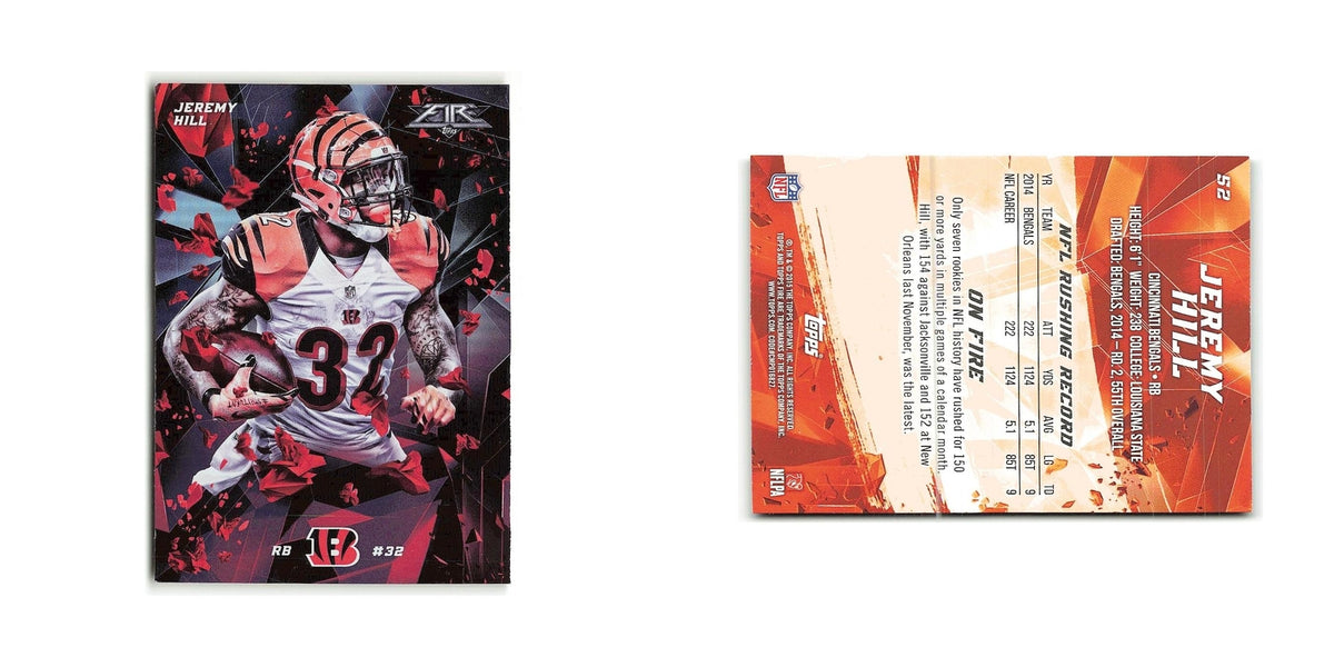Jeremy Hill 2015 Topps Fire #52 Cincinnati Bengals Football Card NM