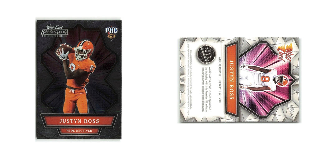 Justyn Ross 2021 Wild Card Alumination #ANBC 46 Football Card NM
