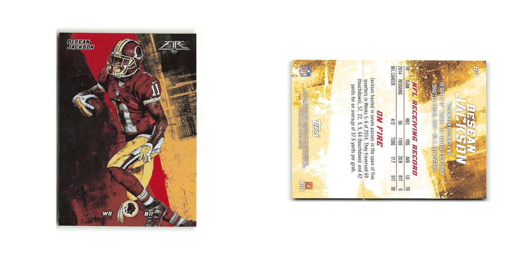 DeSean Jackson 2015 Topps Fire #63 Washington Redskins Football Card NM