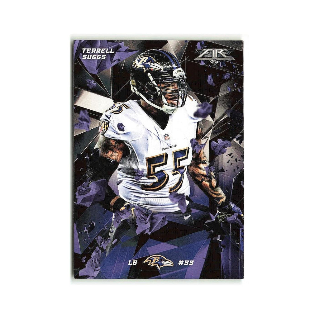 Terrell Suggs 2015 Topps Fire #10 Baltimore Ravens Football Card NM