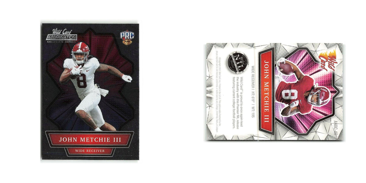 John Metchie III 2021 Wild Card Alumination #ANBC 48 Football Card NM