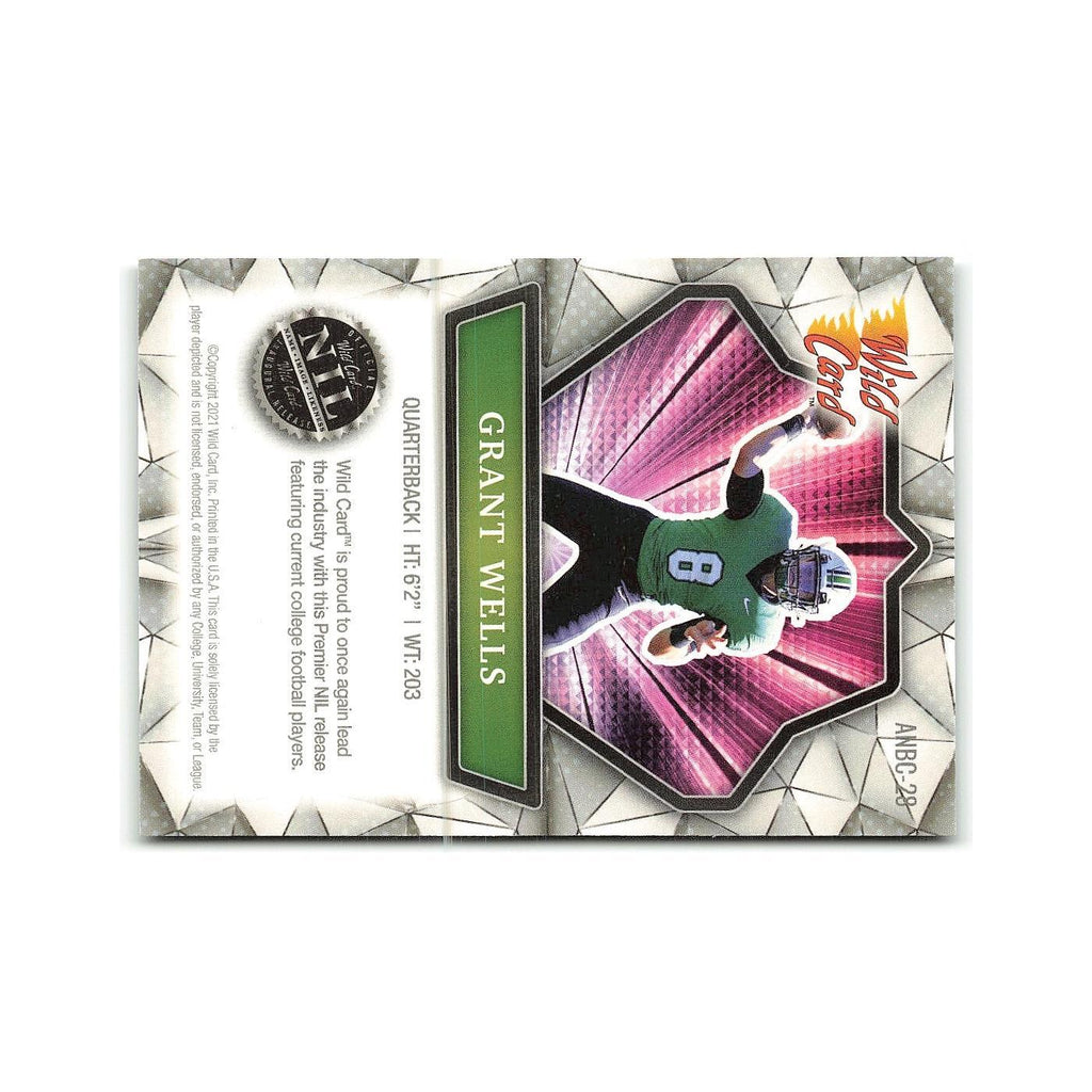 Grant Wells 2021 Wild Card Alumination #ANBC 29 Football Card NM