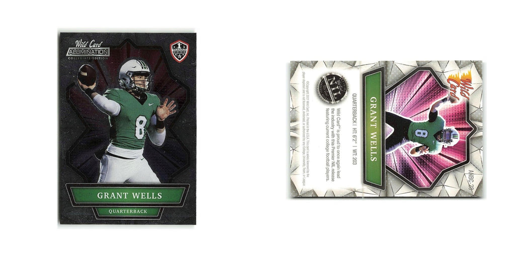 Grant Wells 2021 Wild Card Alumination #ANBC 29 Football Card NM