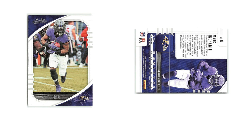 Mark Ingram II 2020 Panini Absolute #86 Baltimore Ravens Football Card NM