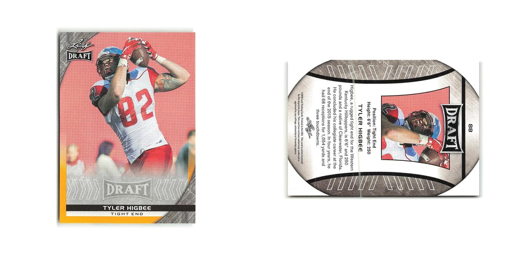 Tyler Higbee 2016 Leaf Draft Gold #88 Western Kentucky Hilltoppers NM