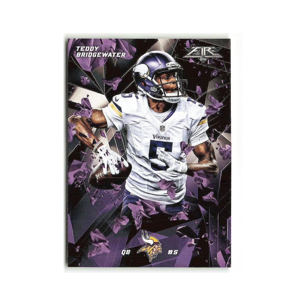 Teddy Bridgewater 2015 Topps Fire #90 Minnesota Vikings Football Card NM