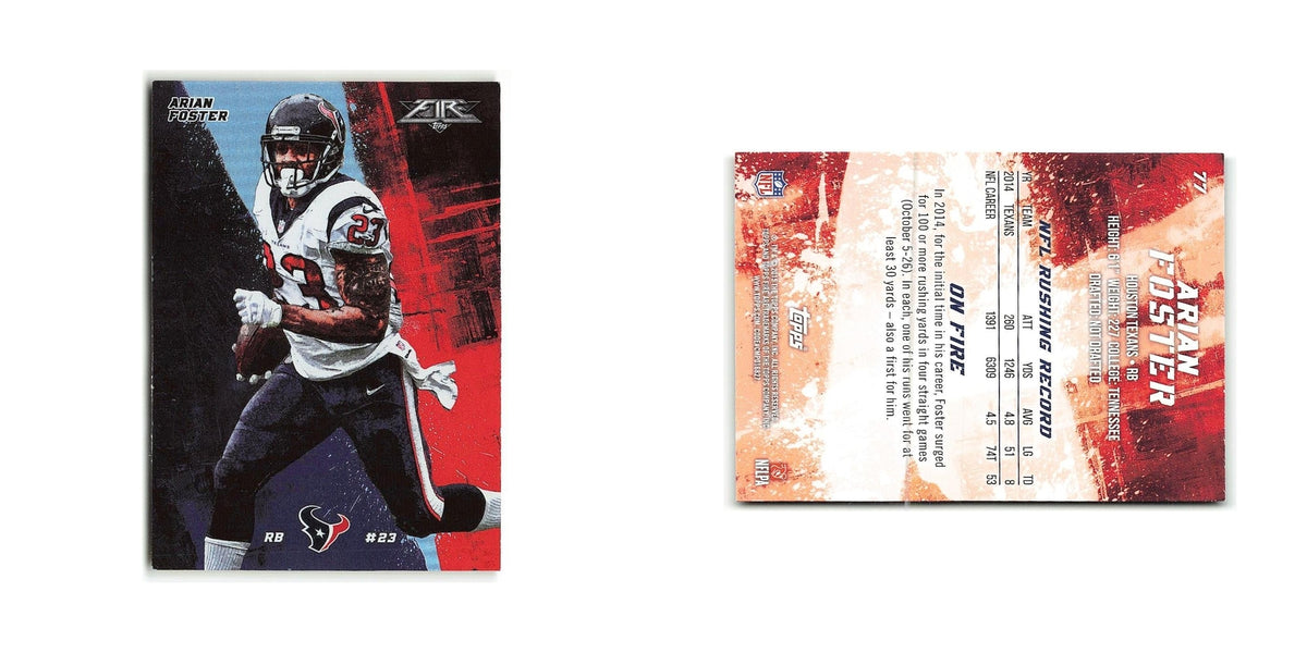 Arian Foster 2015 Topps Fire #77 Houston Texans Football Card NM