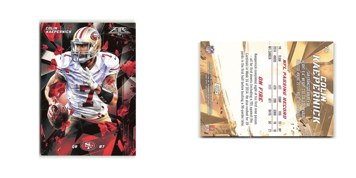 Colin Kaepernick 2015 Topps Fire #76 San Francisco 49ers Football Card NM