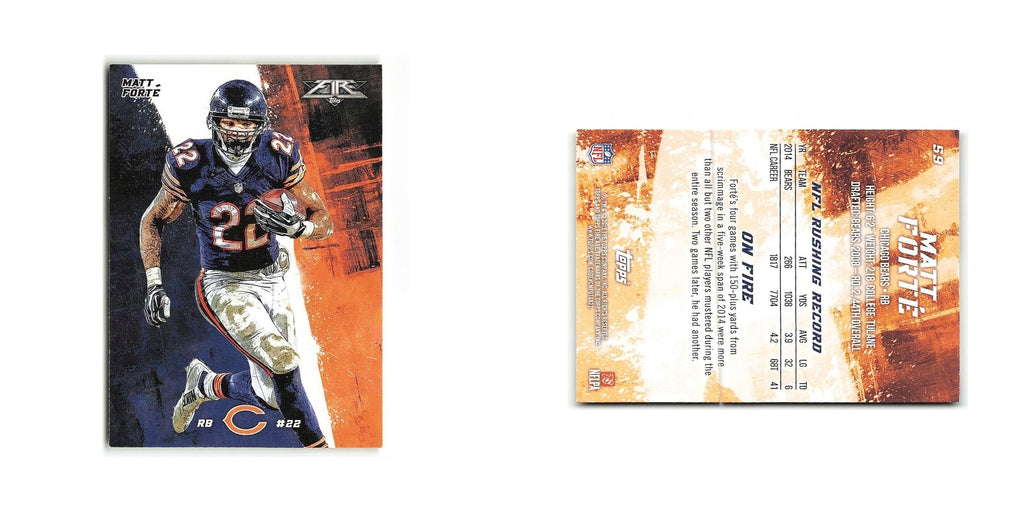 Matt Forté 2015 Topps Fire #59 Chicago Bears Football Card NM