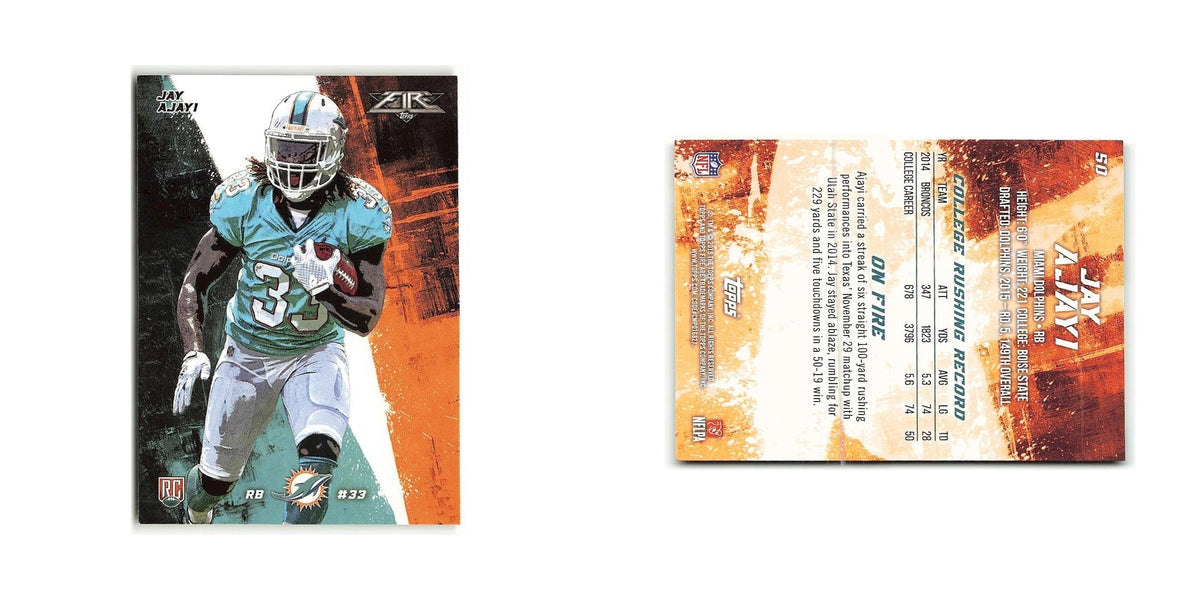 Jay Ajayi Rookie 2015 Topps Fire Rookies #50 Miami Dolphins Football Card NM