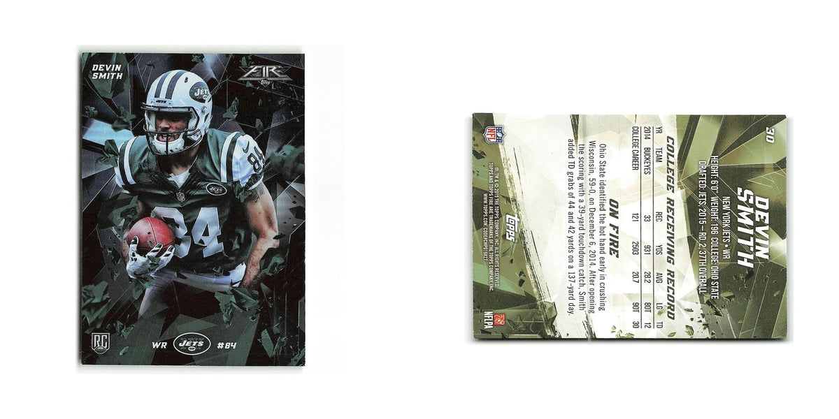 Devin Smith Rookie 2015 Topps Fire Rookies #30 New York Jets Football Card NM