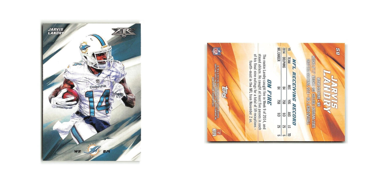 Jarvis Landry 2015 Topps Fire #58 Miami Dolphins Football Card NM