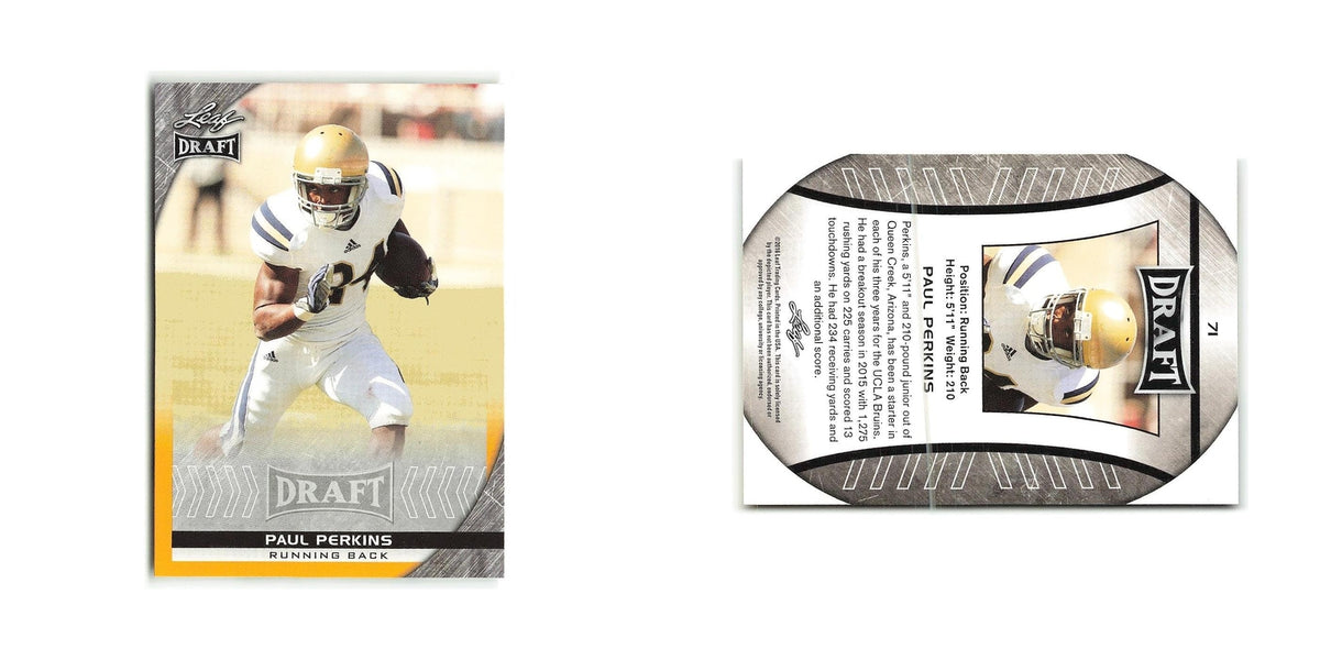 Paul Perkins 2016 Leaf Draft Gold #71 UCLA Bruins Football Card NM