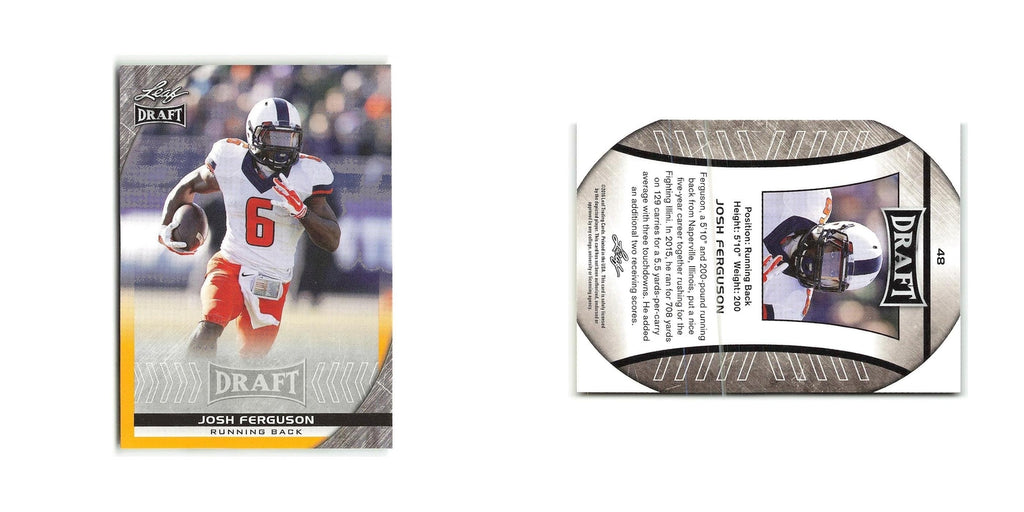 Josh Ferguson 2016 Leaf Draft Gold #48 Illinois Fighting Illini Football Card NM