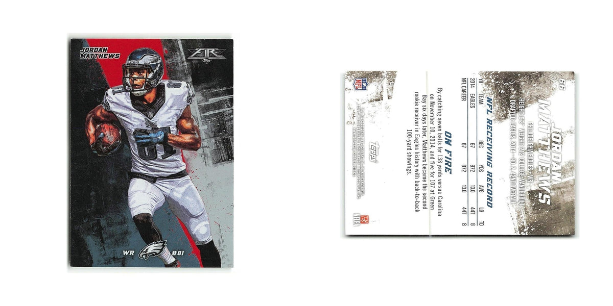 Jordan Matthews 2015 Topps Fire #56 Philadelphia Eagles Football Card NM