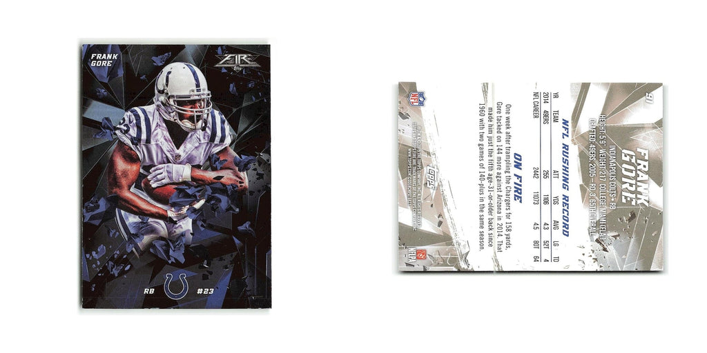Frank Gore 2015 Topps Fire #91 Indianapolis Colts Football Card NM