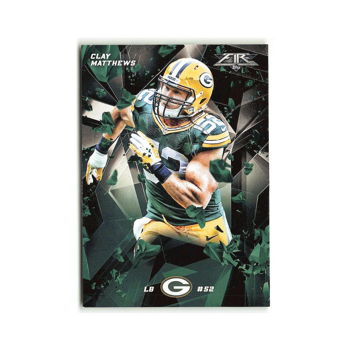 Clay Matthews 2015 Topps Fire #43 Green Bay Packers Football Card NM
