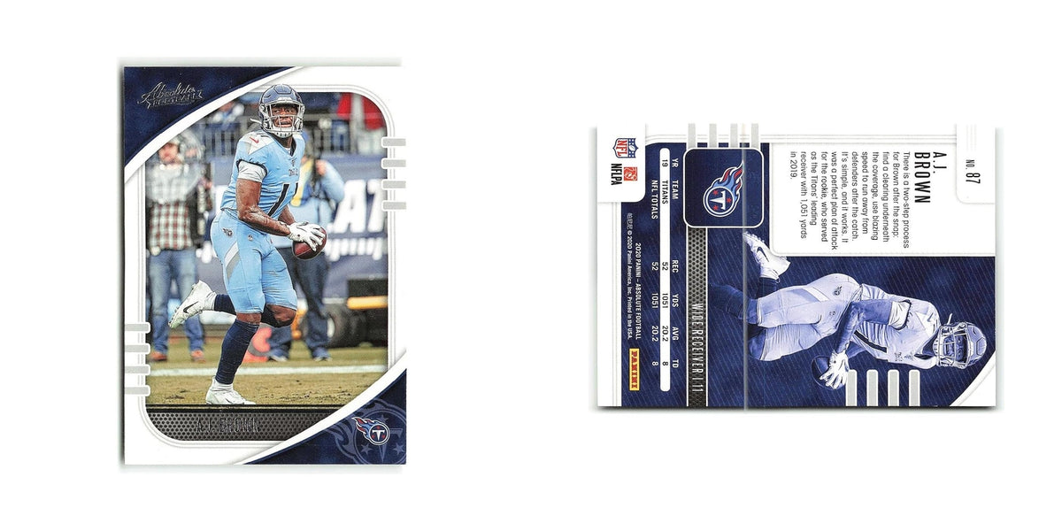 A.J. Brown 2020 Panini Absolute #87 Tennessee Titans Football Card NM