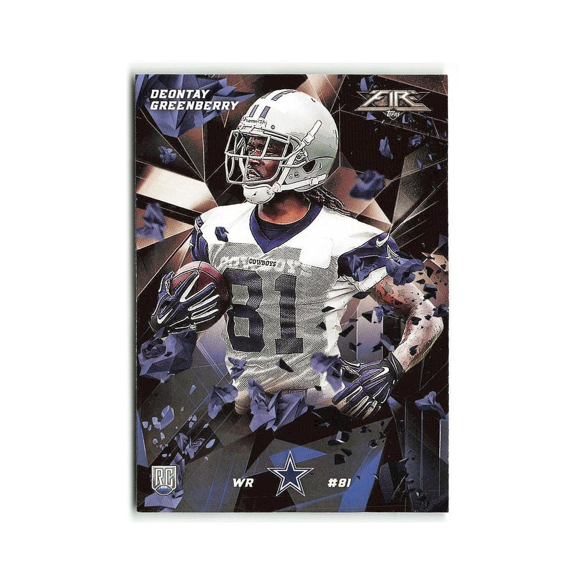 Deontay Greenberry Rookie 2015 Topps Fire Rookies #36 Dallas Cowboys NM