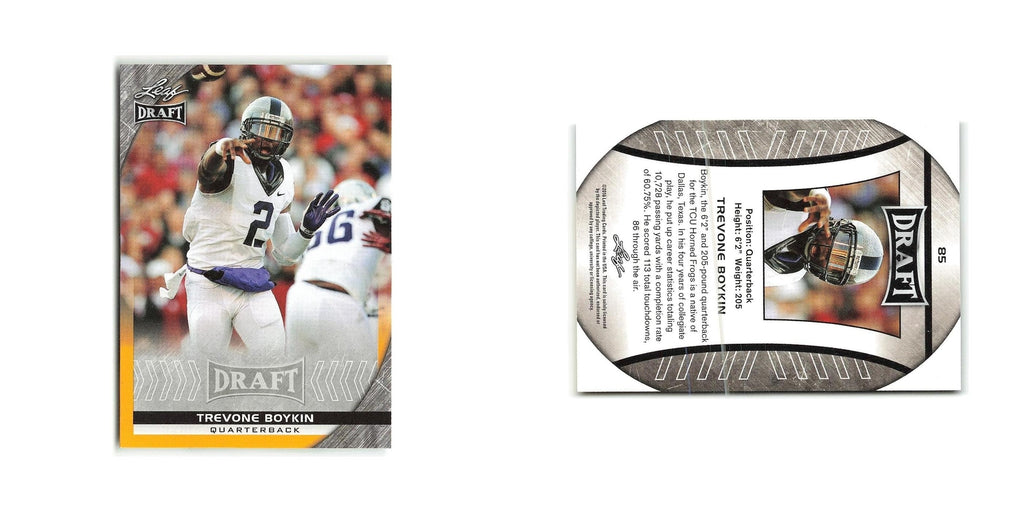 Trevone Boykin 2016 Leaf Draft Gold #85 TCU Horned Frogs Football Card NM