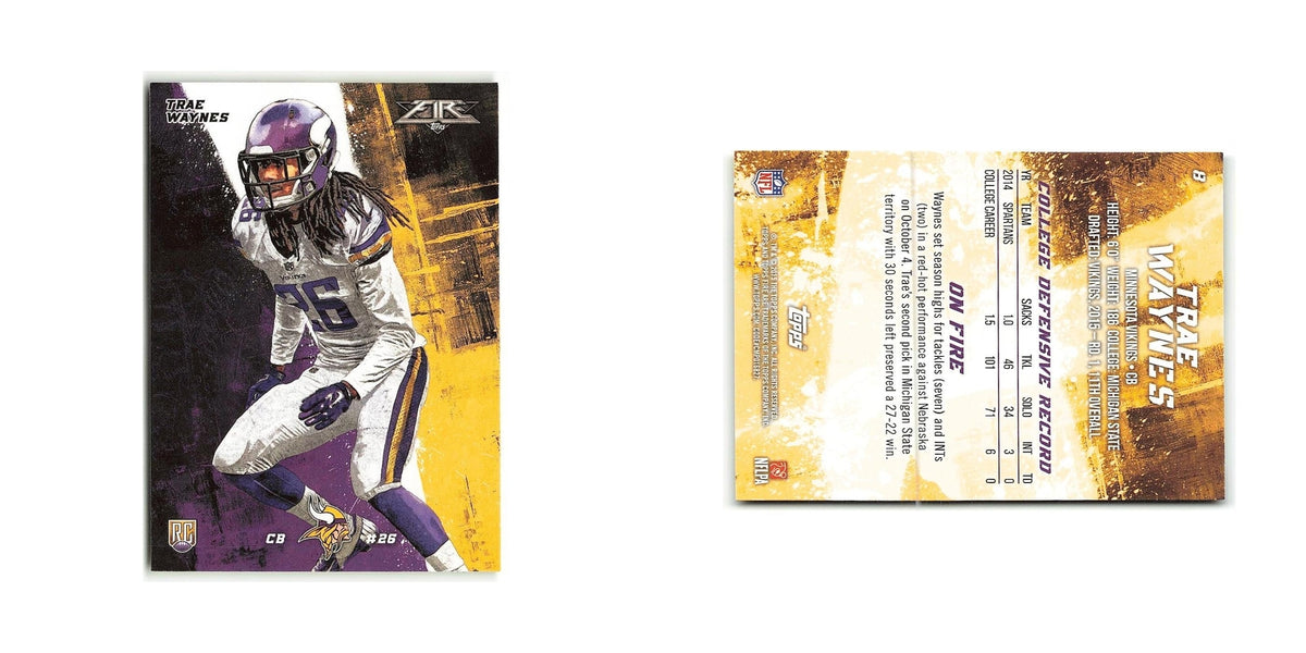Trae Waynes Rookie 2015 Topps Fire Rookies #421 Minnesota Vikings NM