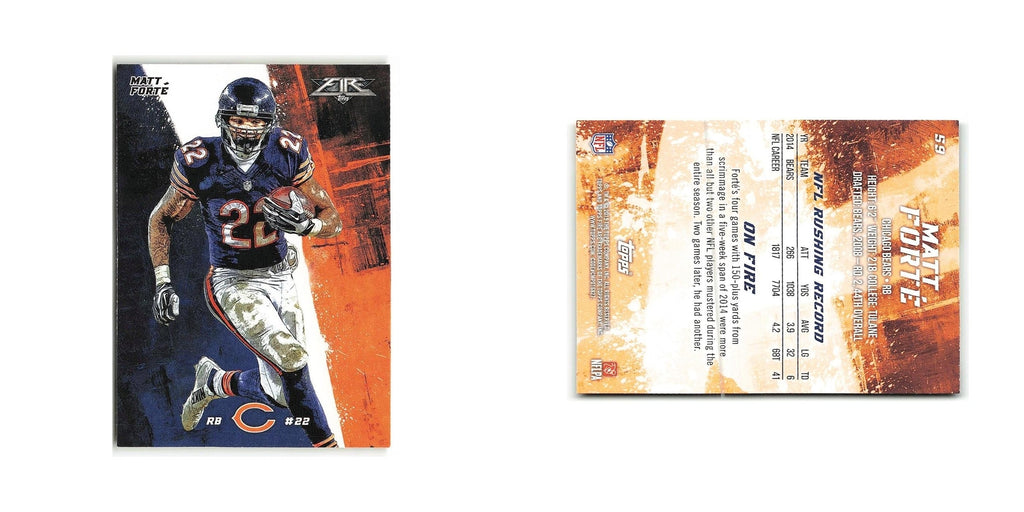 Matt Forte 2015 Topps Fire #59 Chicago Bears Football Card NM