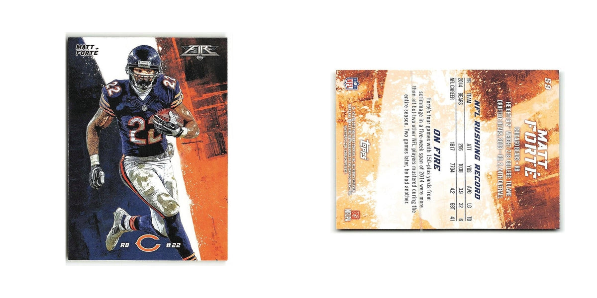 Matt Forte 2015 Topps Fire #59 Chicago Bears Football Card NM