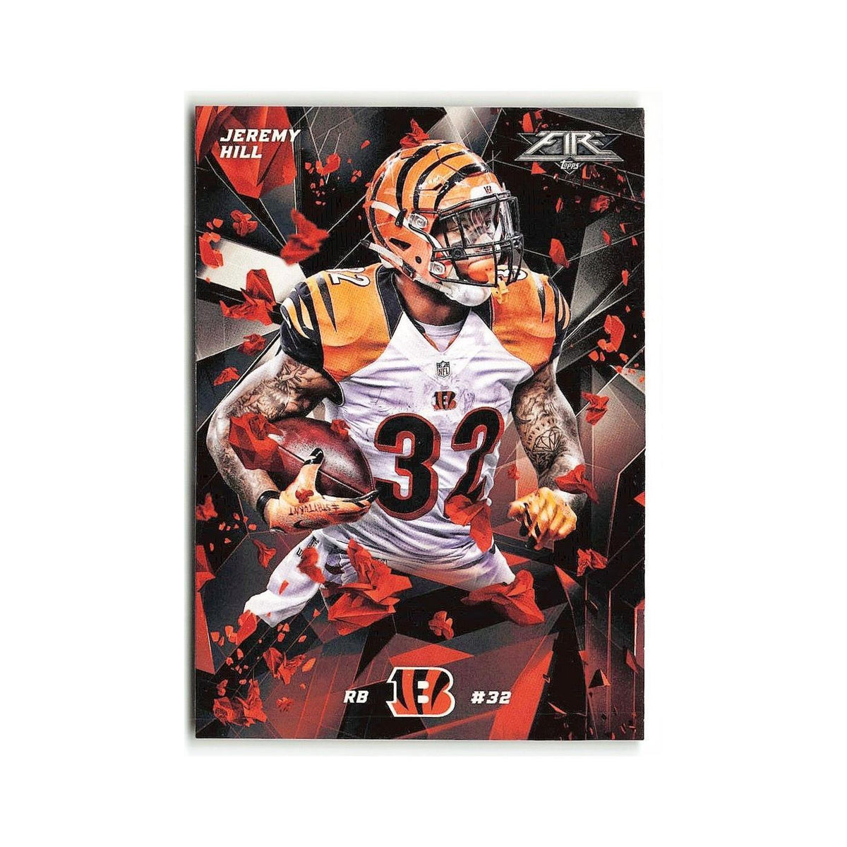 Jeremy Hill 2015 Topps Fire #52 Cincinnati Bengals Football Card NM
