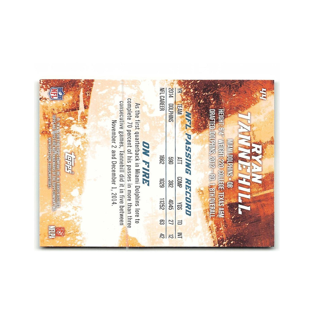 Ryan Tannehill 2015 Topps Fire #44 Miami Dolphins Football Card NM