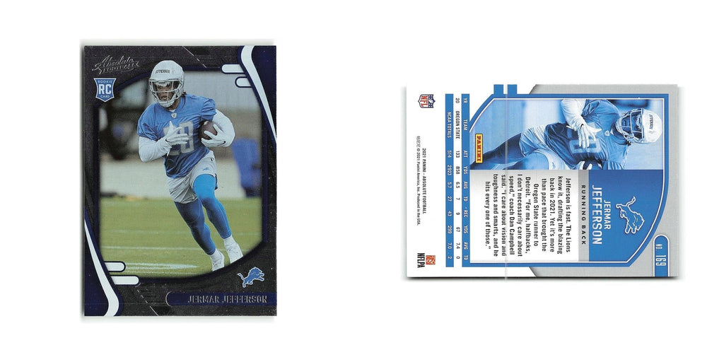 Jermar Jefferson Rookie 2021 Panini Absolute #169 Detroit Lions Football Card NM