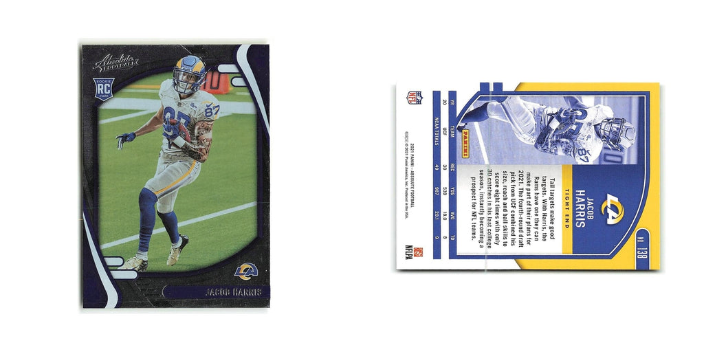 Jacob Harris Rookie 2021 Panini Absolute #138 Los Angeles Rams Football Card NM