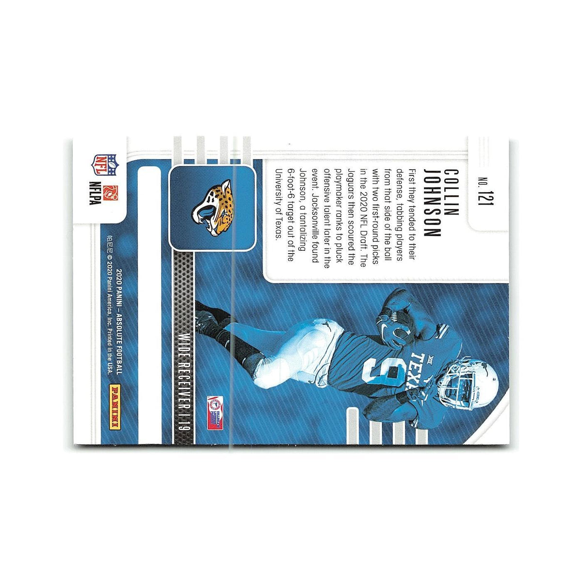 Collin Johnson Rookie 2020 Panini Absolute #121 Jacksonville Jaguars NM