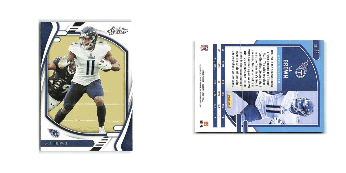A.J. Brown 2021 Panini Absolute #99 Tennessee Titans Football Card NM