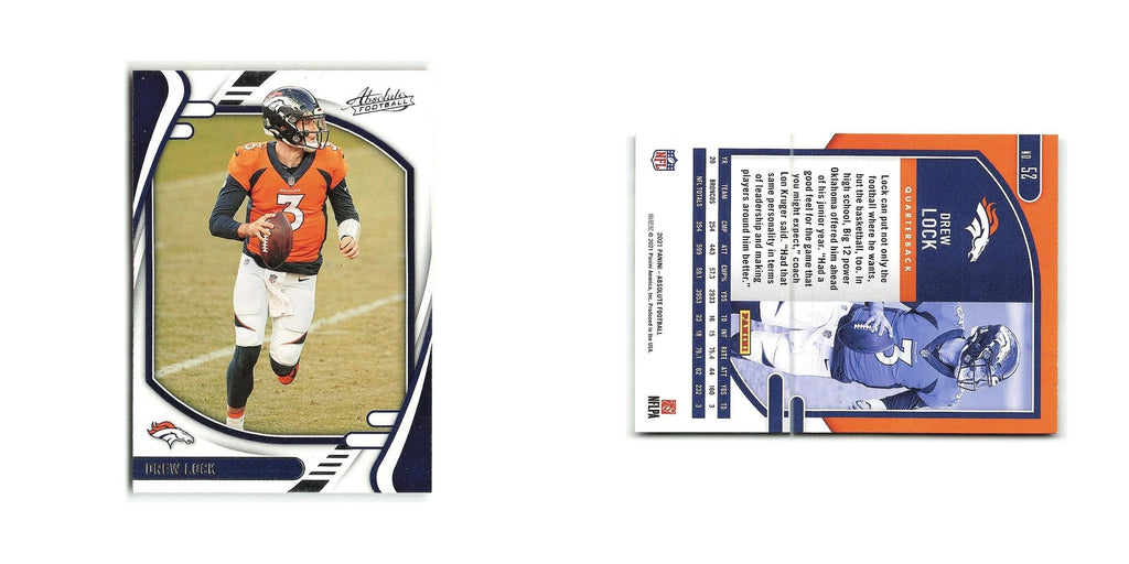 Drew Lock 2021 Panini Absolute #52 Denver Broncos Football Card NM